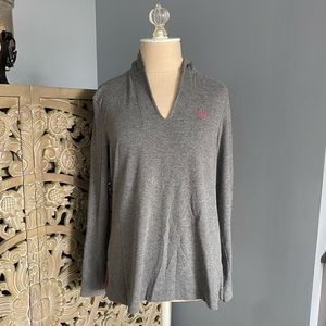 [Ralph Lauren] Gray Lightweight Hooded Pullover